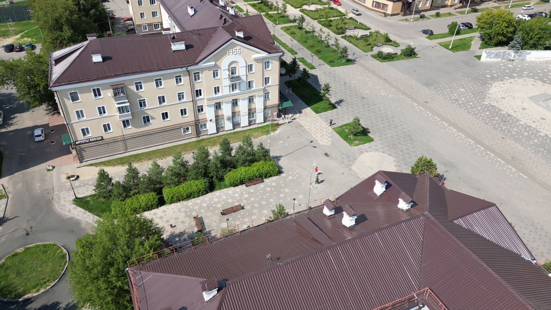 лосино-петровский, скульптура, парк, благоустройство,видео с коптера,