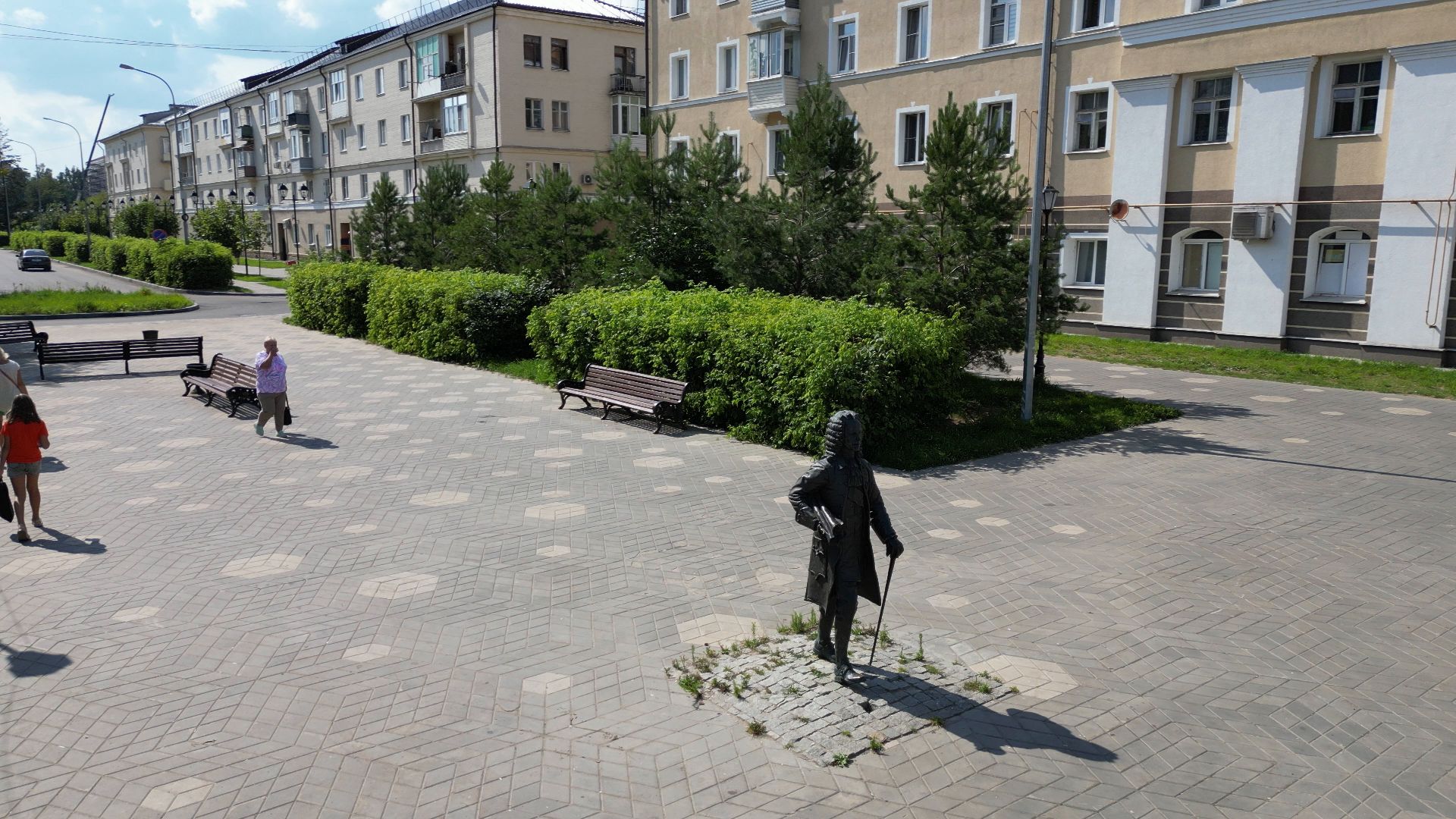 лосино-петровский, скульптура, парк, благоустройство,видео с коптера,