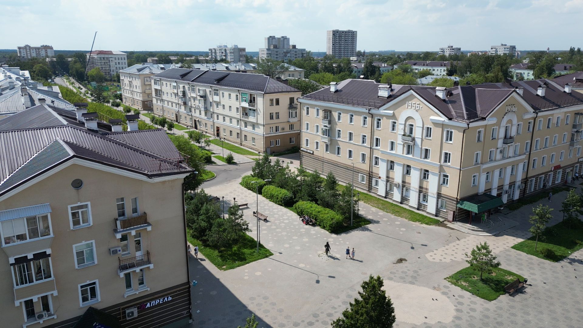 лосино-петровский, скульптура, парк, благоустройство,видео с коптера,