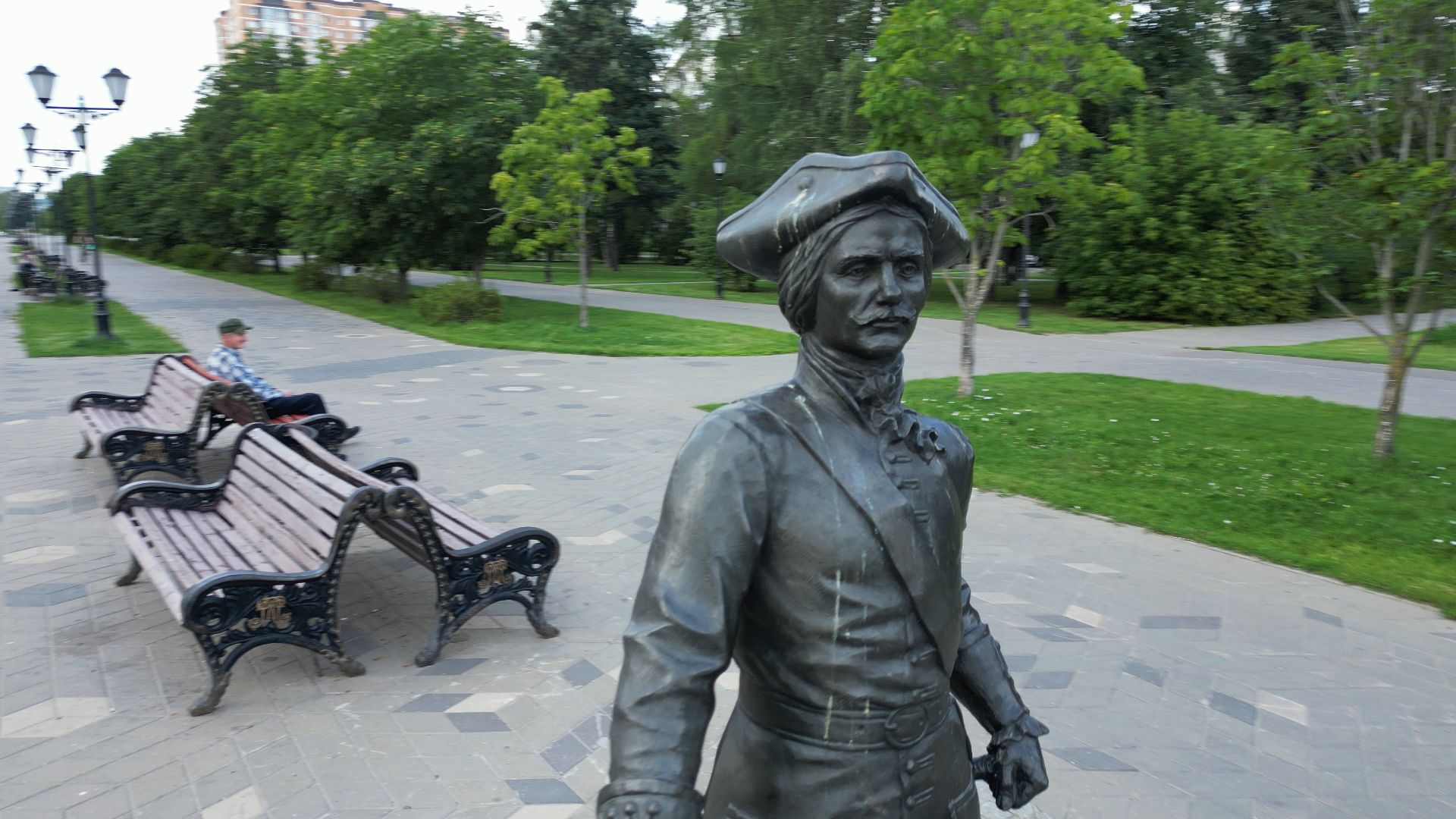 лосино-петровский, скульптура, парк, благоустройство,видео с коптера,