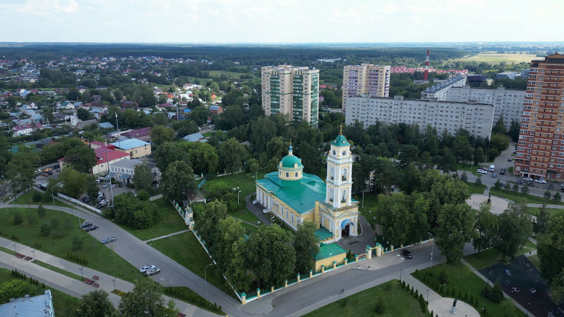 лосино-петровский, церковь, культура,видео с коптера,