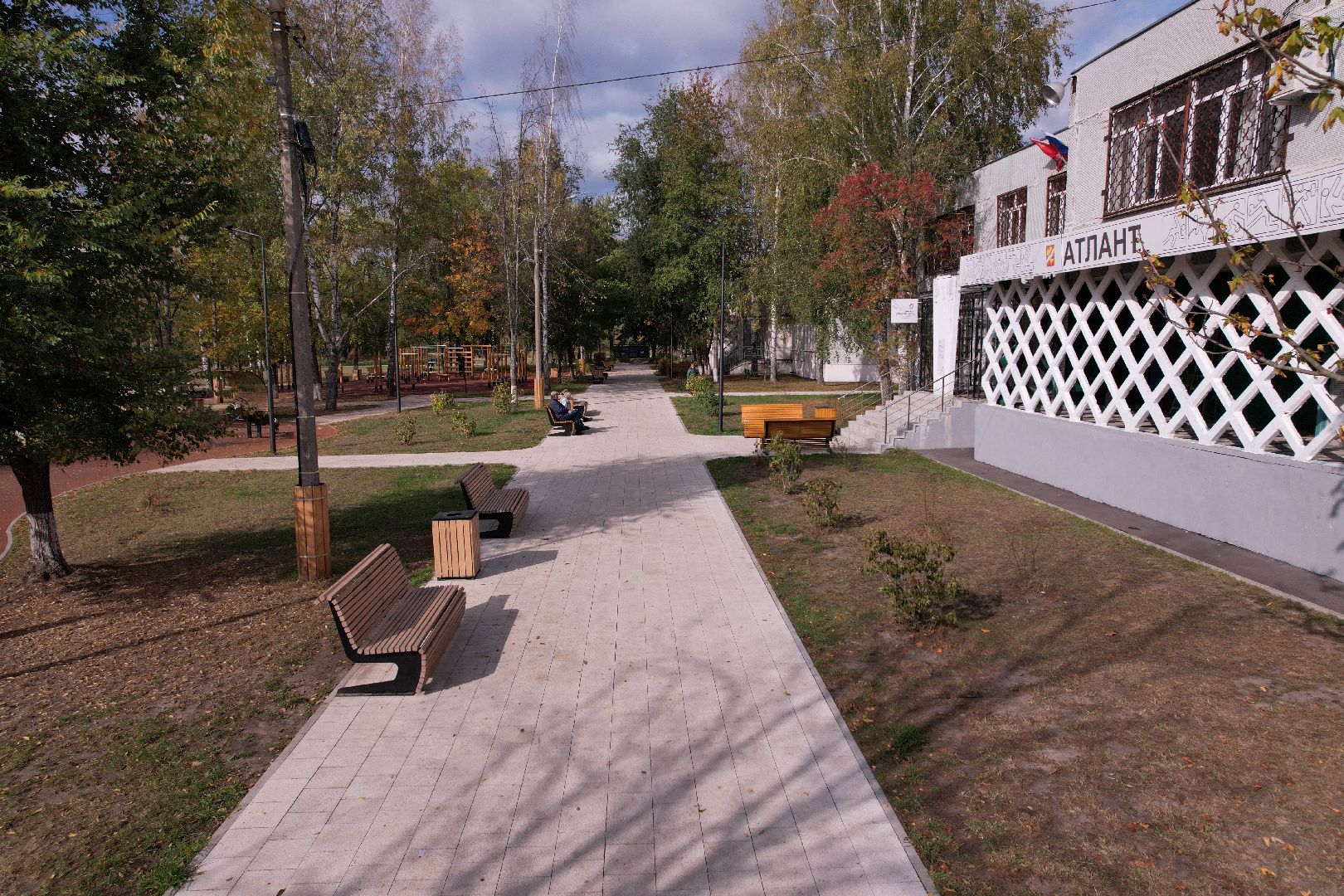 орехово-зуево, давыдово, благоустройство, сквер,видео с коптера,