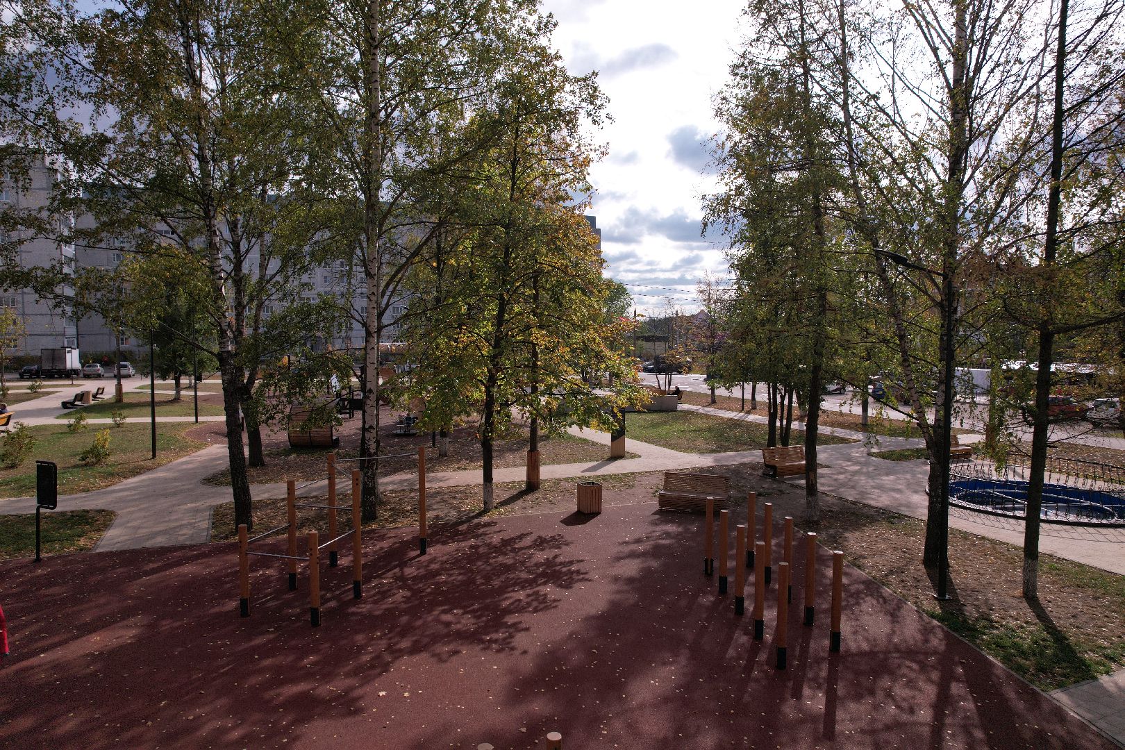 орехово-зуево, давыдово, благоустройство, сквер,видео с коптера,