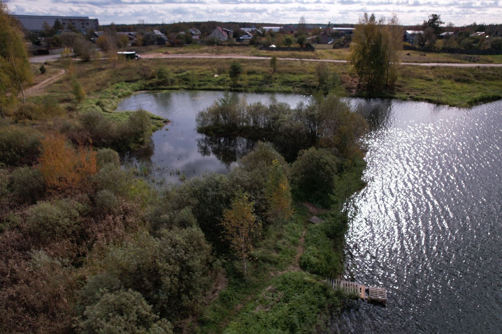 озеро, орехово-зуево, благоустройство,видео с коптера,