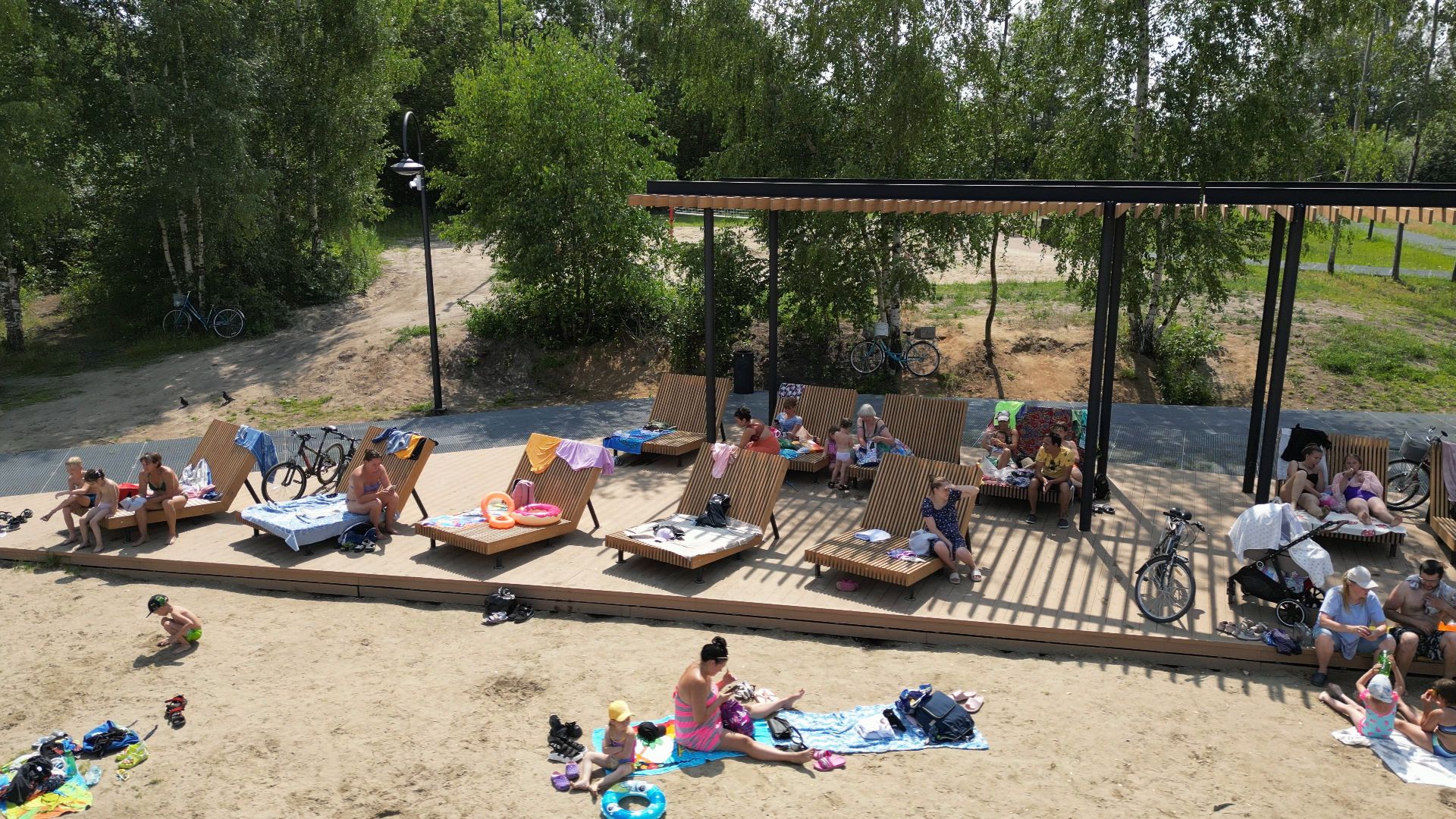 электрогорск, озеро, благоустройство,видео с коптера,