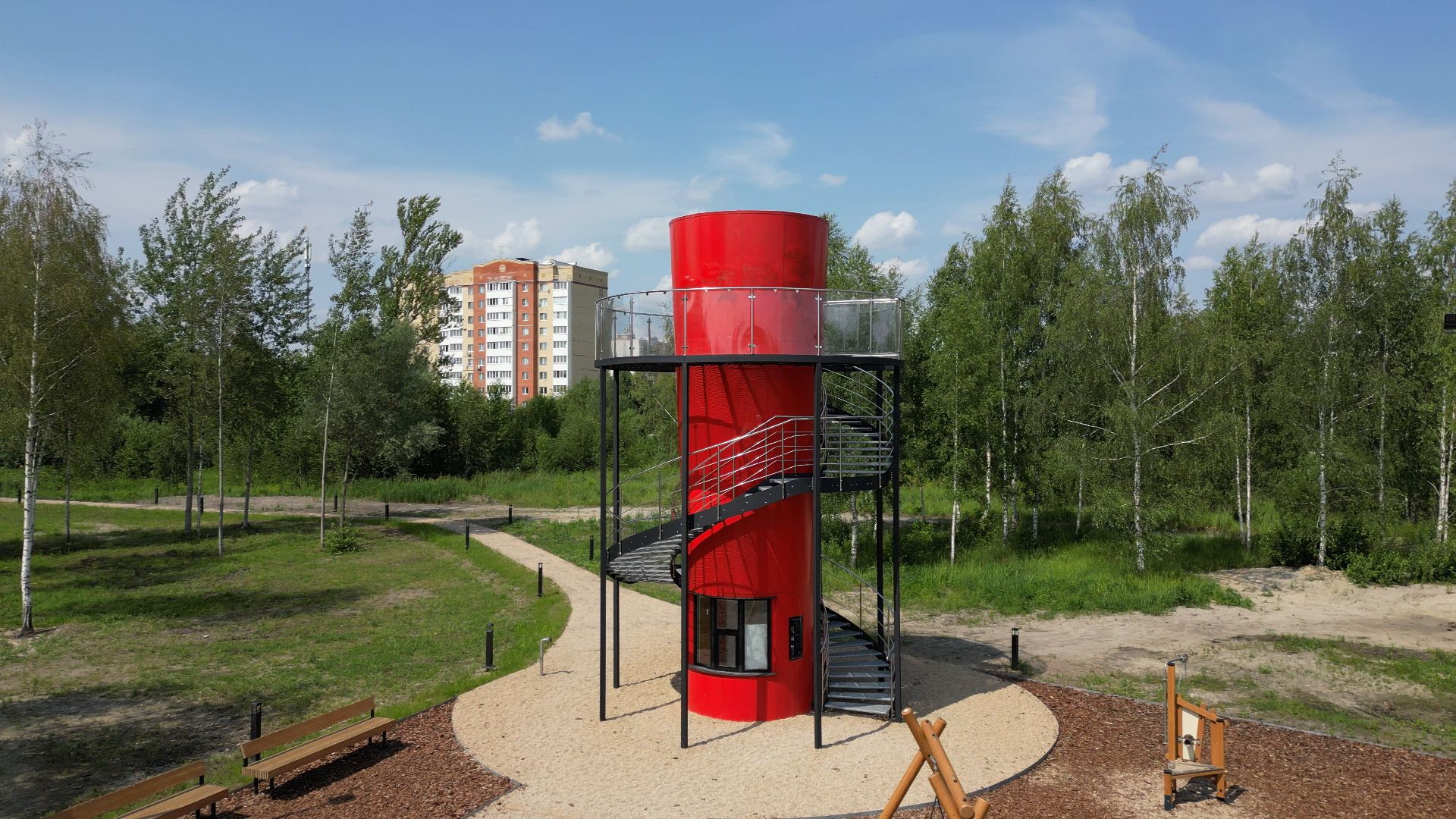 электрогорск, озеро, благоустройство,видео с коптера,