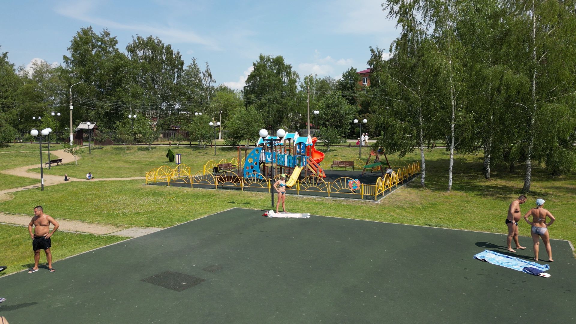 электрогорск, озеро, благоустройство,видео с коптера,