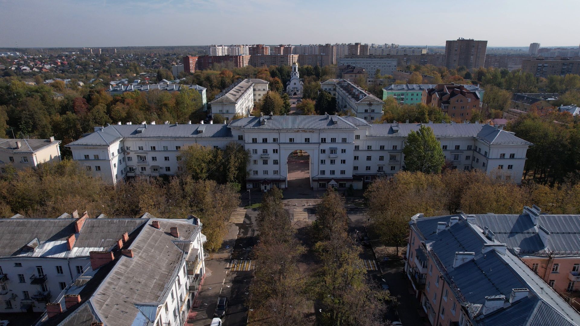фрязино, архитектура, история,видео с коптера,