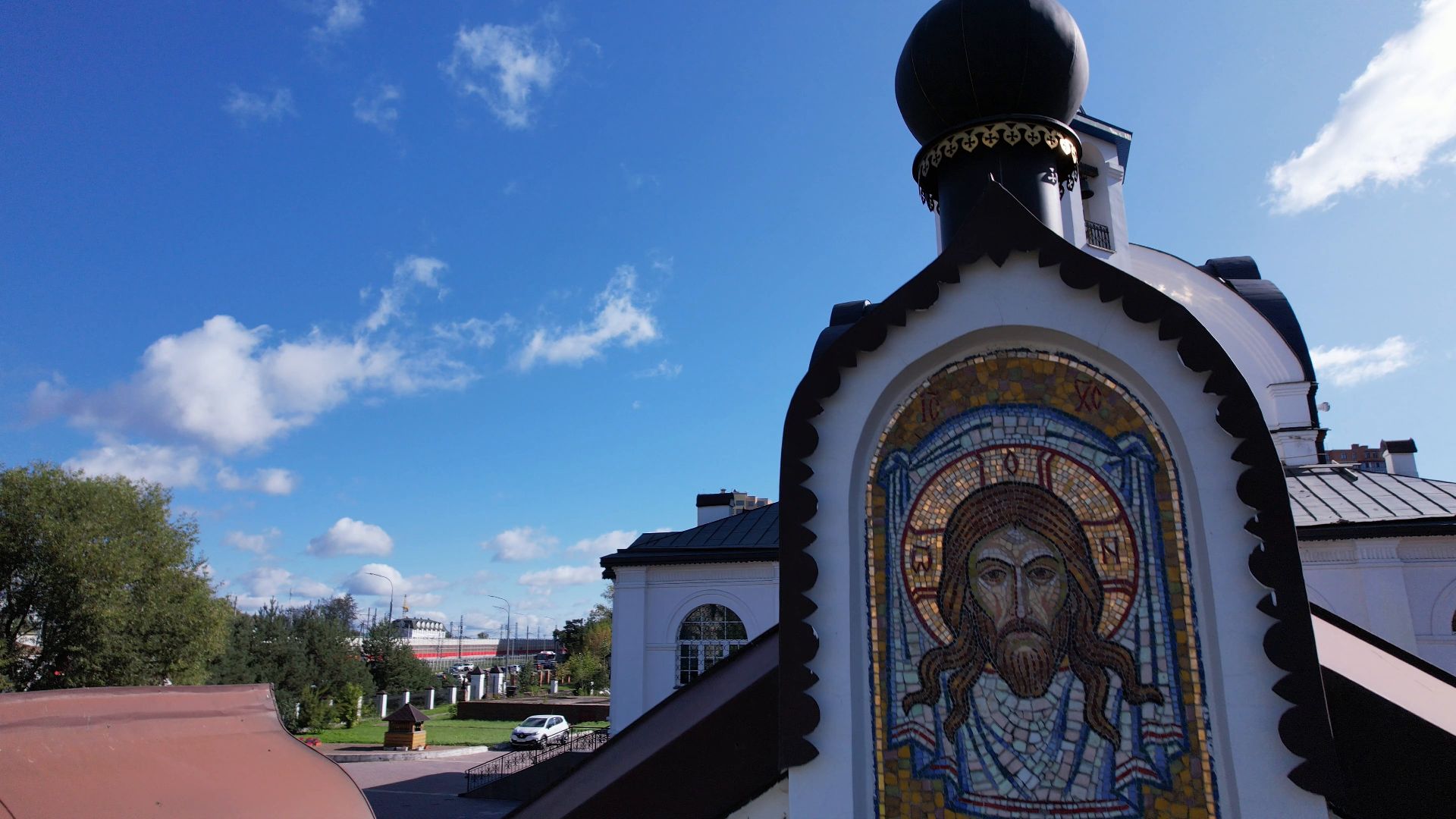 реутов, церковь, благоустройство,видео с коптера,