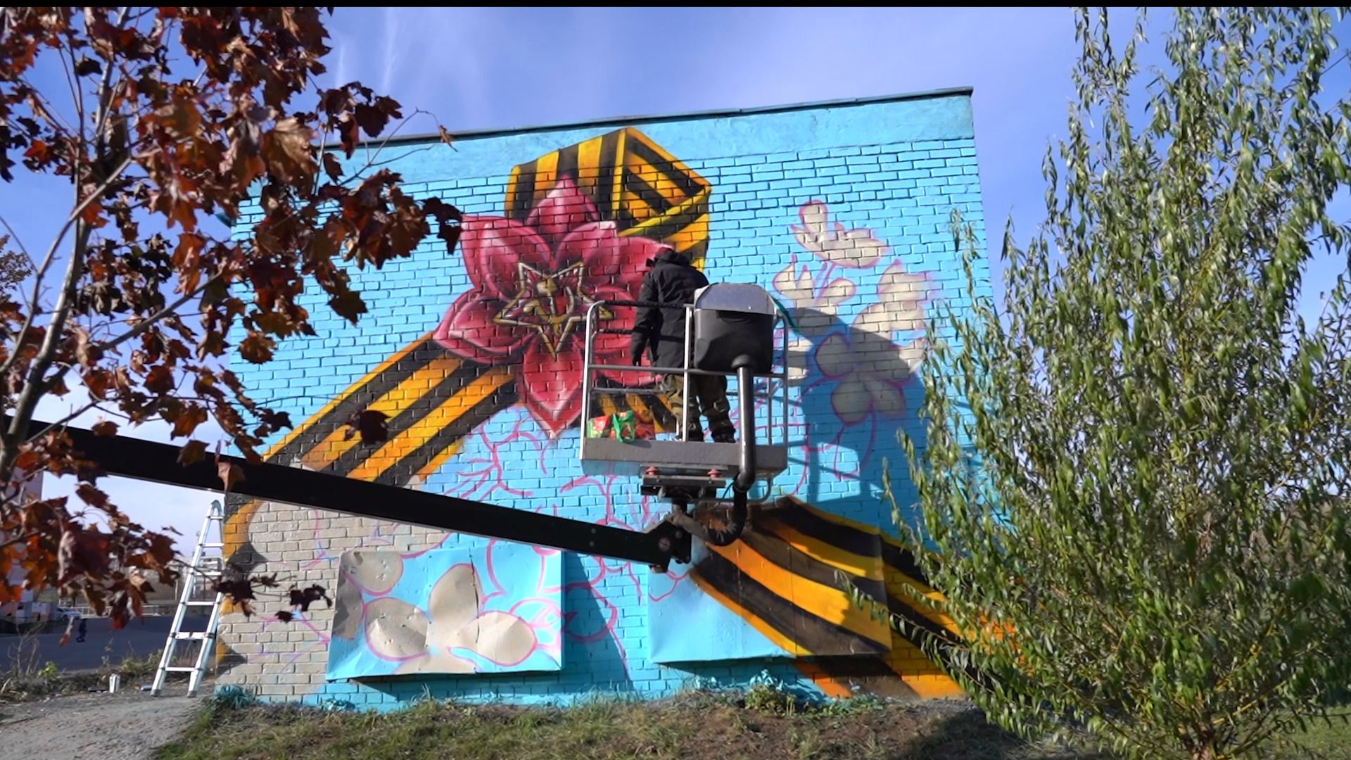 граффити, мурал, единая россия, память, война, орехово-зуево,