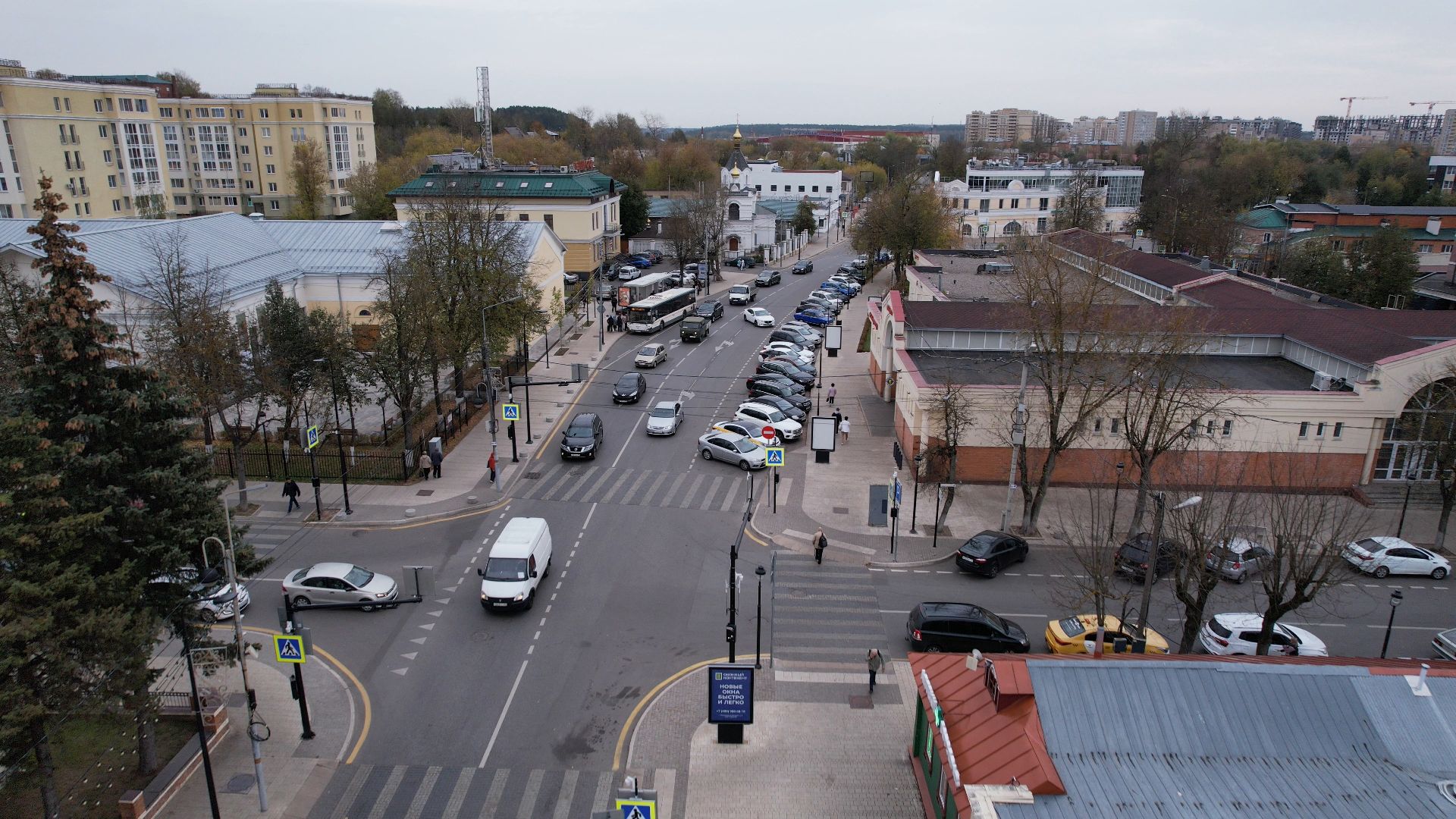 московская, звенигород, туризм,видео с коптера,