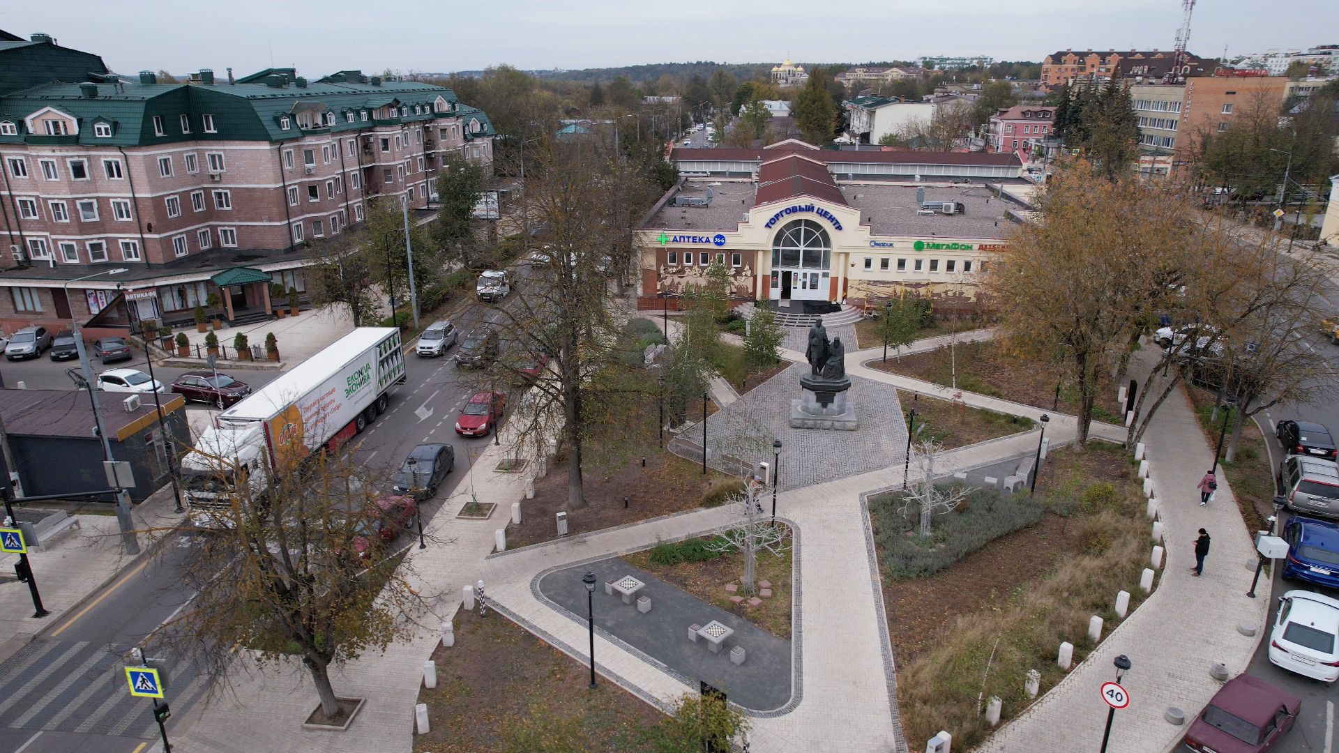 московская, звенигород, туризм,видео с коптера,