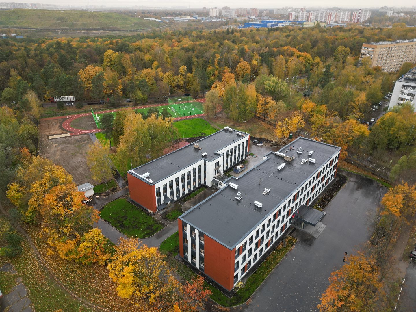 балашиха, школа,видео с коптера,