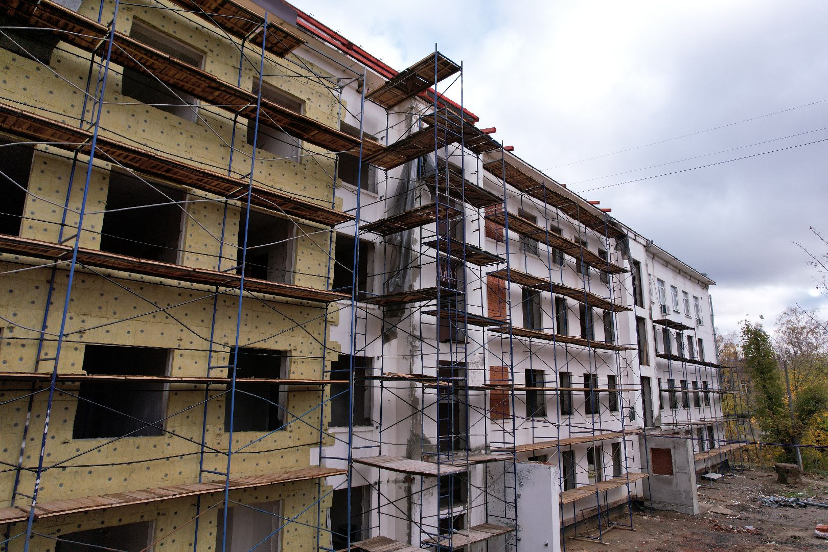 поликлиника, медицина,видео с коптера,