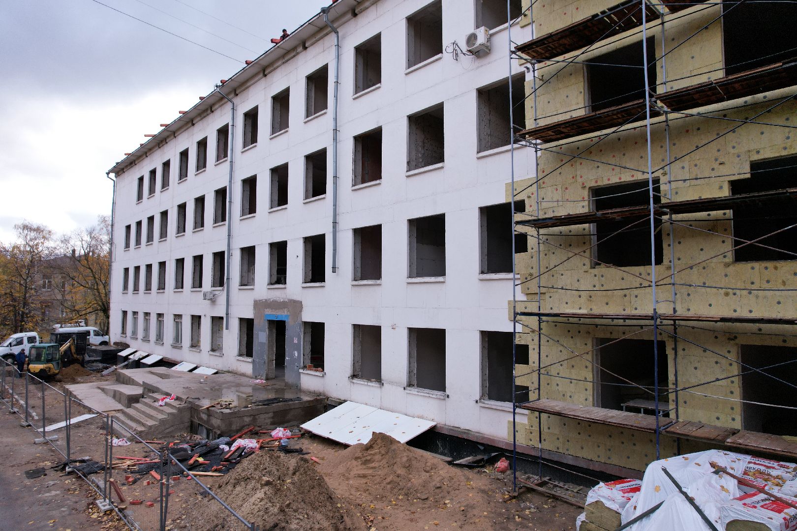 поликлиника, медицина,видео с коптера,