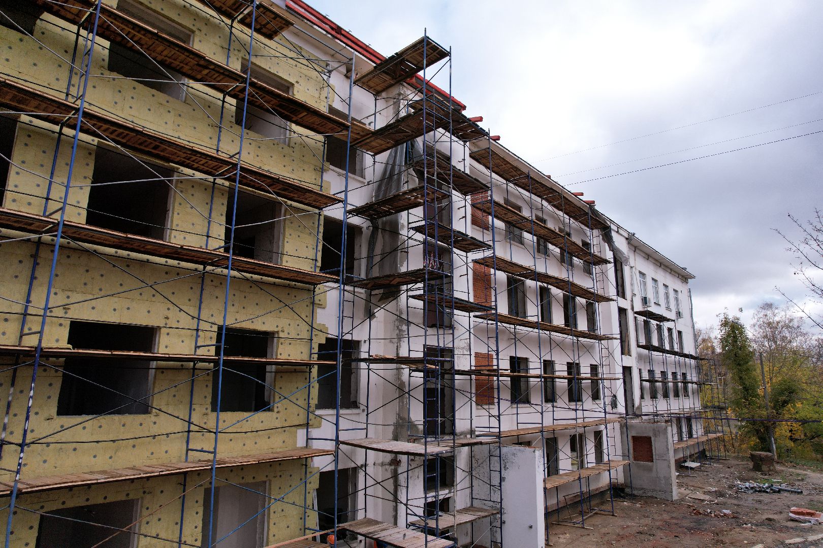 поликлиника, медицина,видео с коптера,