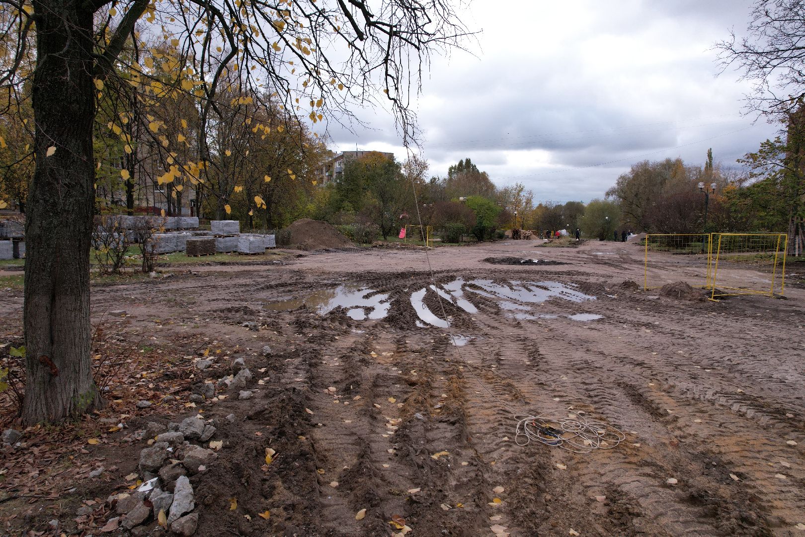 парк, сквер, реконструкция,видео с коптера,