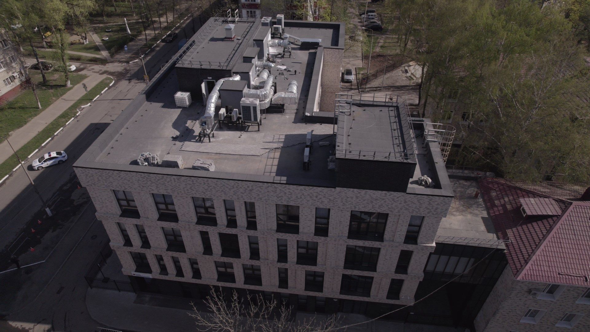 поликлиника, медицина,видео с коптера,