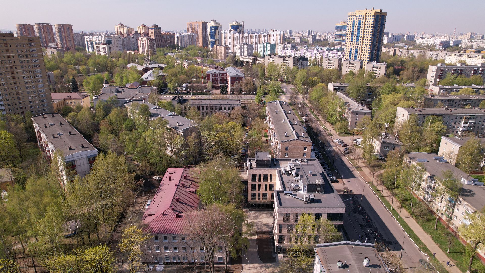 поликлиника, медицина,видео с коптера,