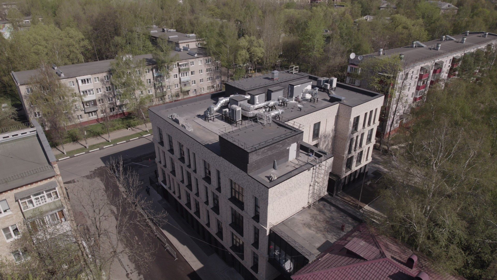 поликлиника, медицина,видео с коптера,