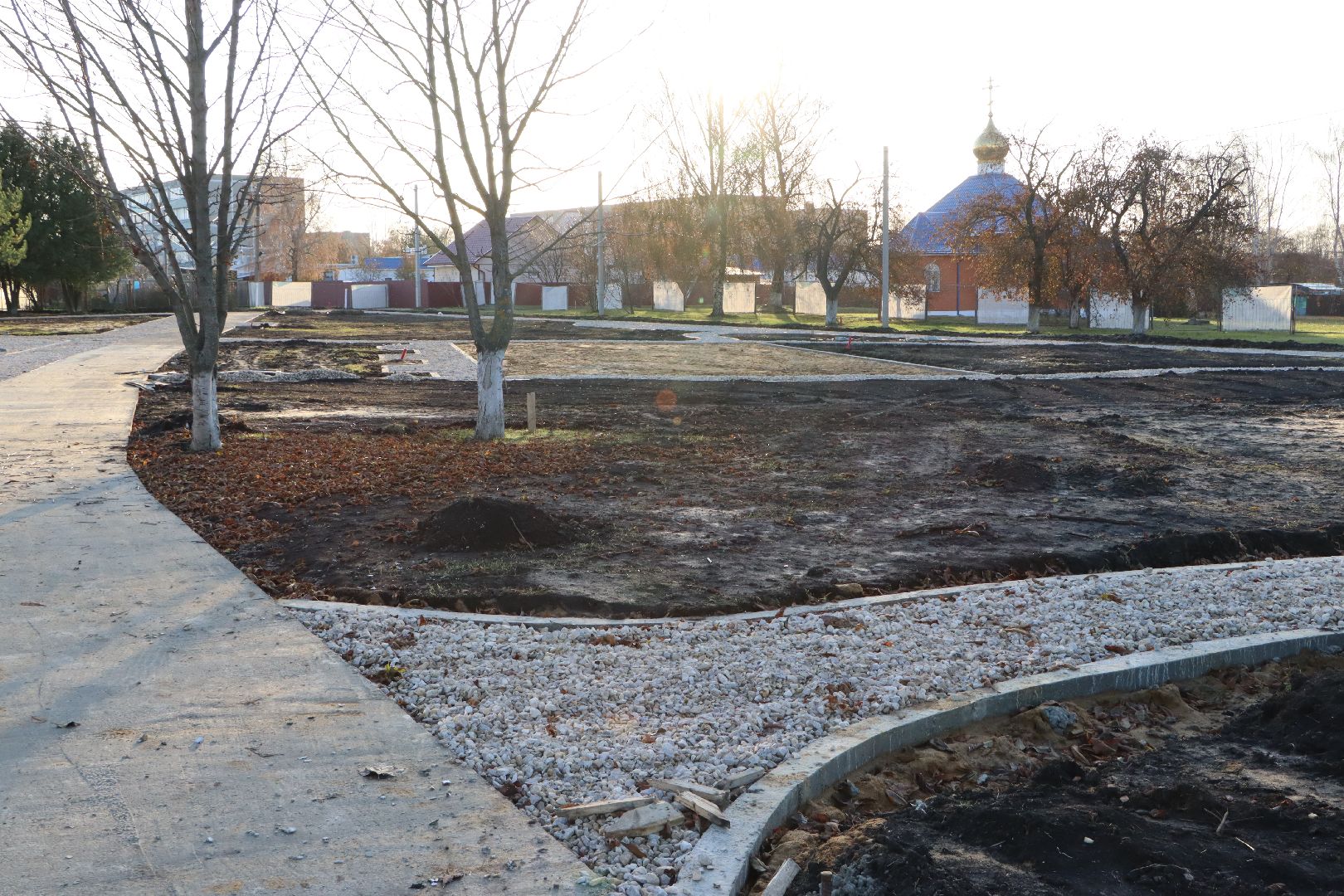 Серебряные Пруды, поселок Успенский, Яблоневый сад, благоустройство,