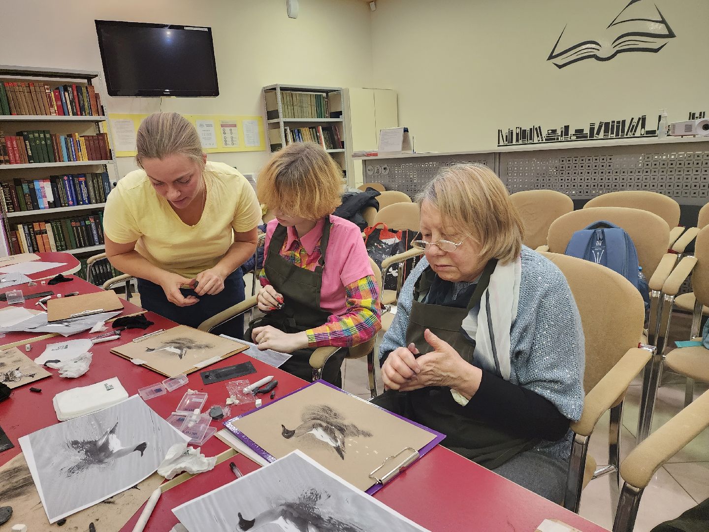 пушкино, библиотека, мастер-класс, художник,