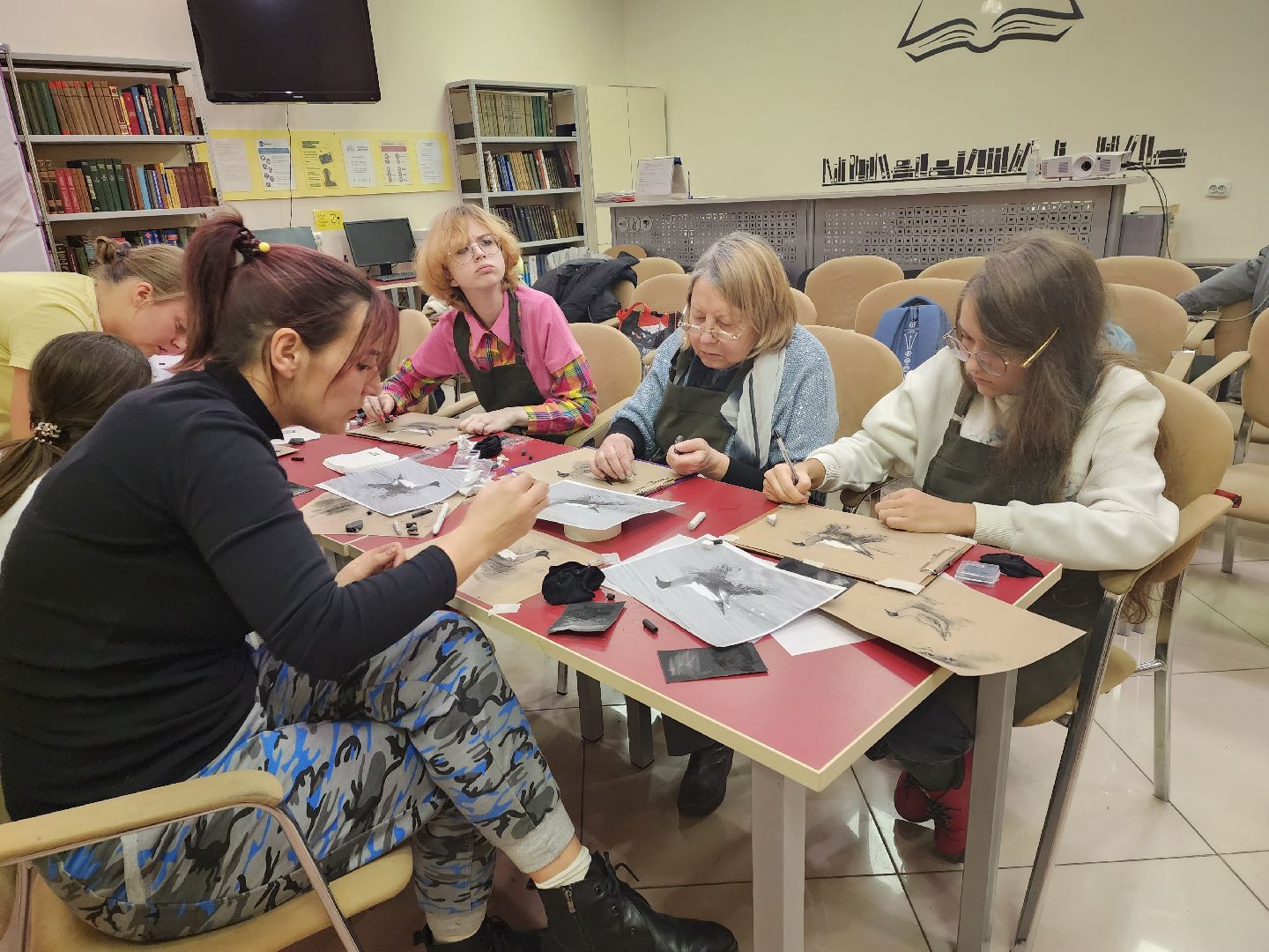 пушкино, библиотека, мастер-класс, художник,