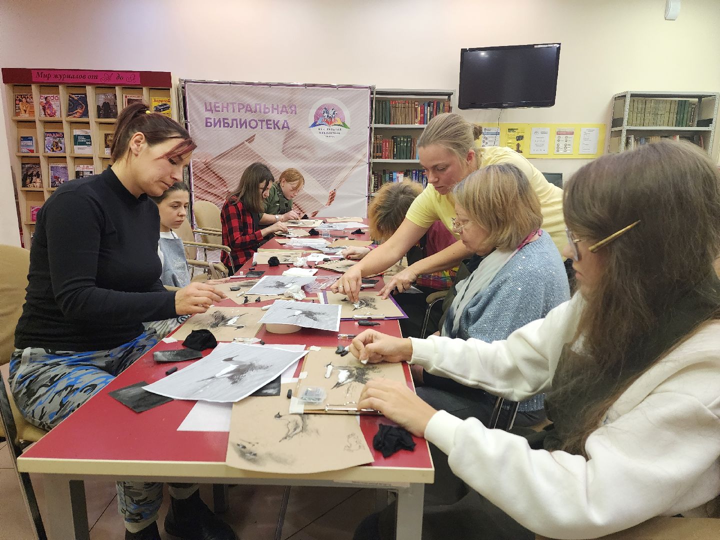 пушкино, библиотека, мастер-класс, художник,