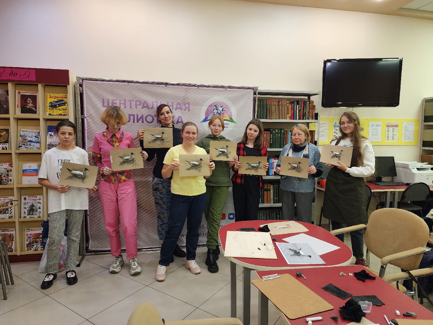 пушкино, библиотека, мастер-класс, художник,