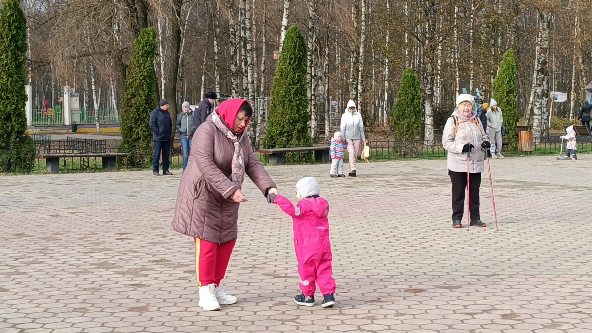 флешмоб, парк, день народного единства,