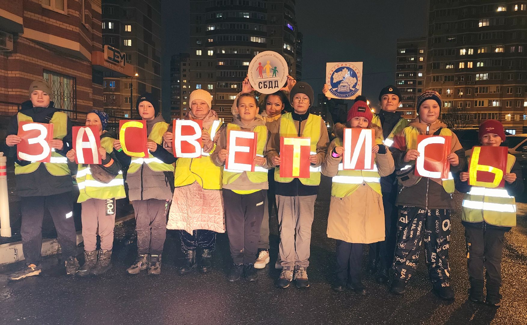 домодедово, подмосковье, ПДД, Госавтоинспекция, Засветись, социальный раунд, безопасный двор, Союз БДД, Жители Домодедова, дорожное движение, светоотражающие элементы, фликеры, световозвращатели,