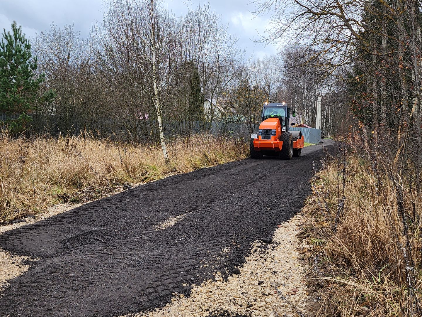 дороги, серпухов, строительство дорог, деревня дашковка, асфальтовая крошка,