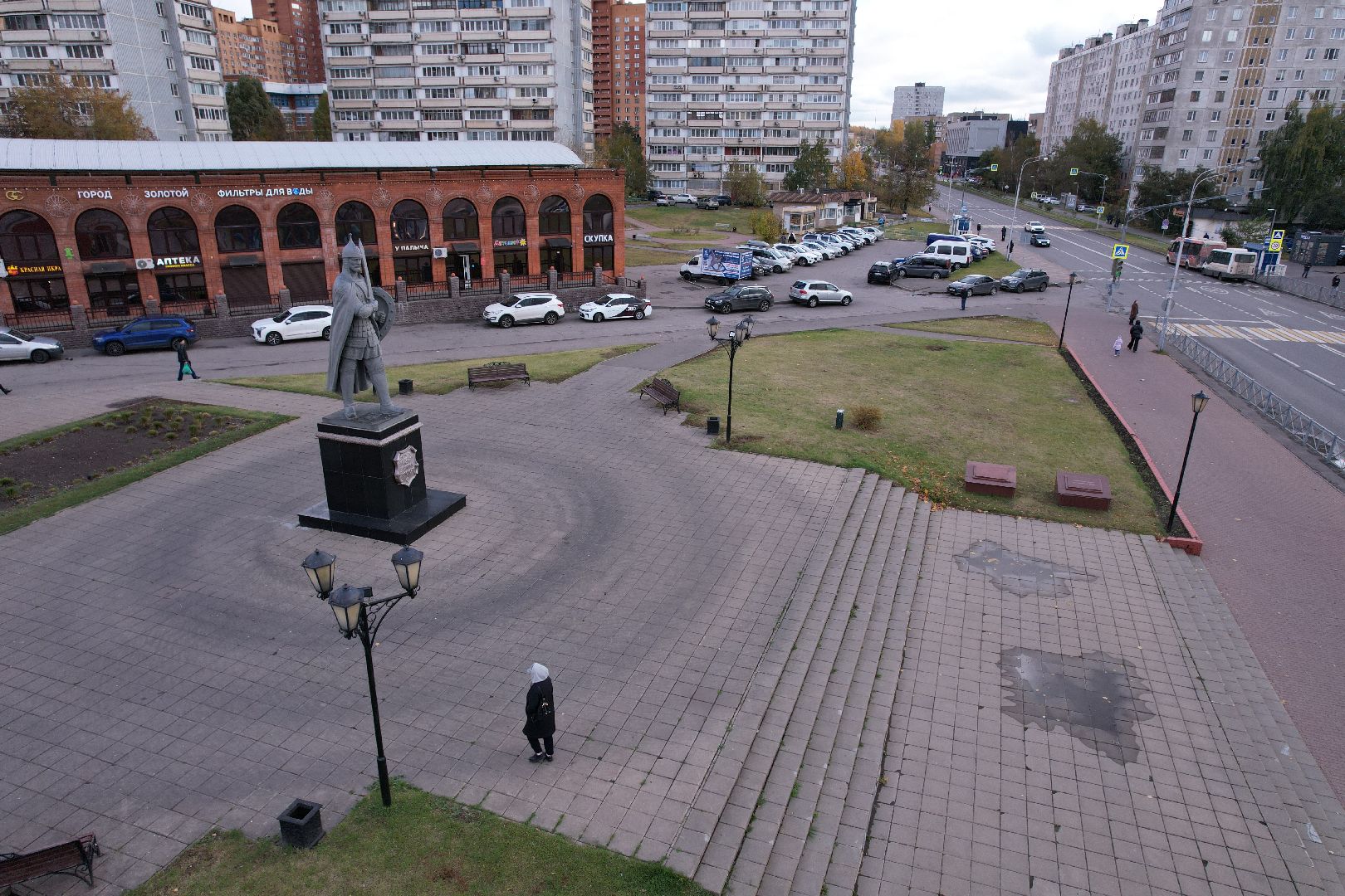 видео с коптера, площадь, джержинский, донской,