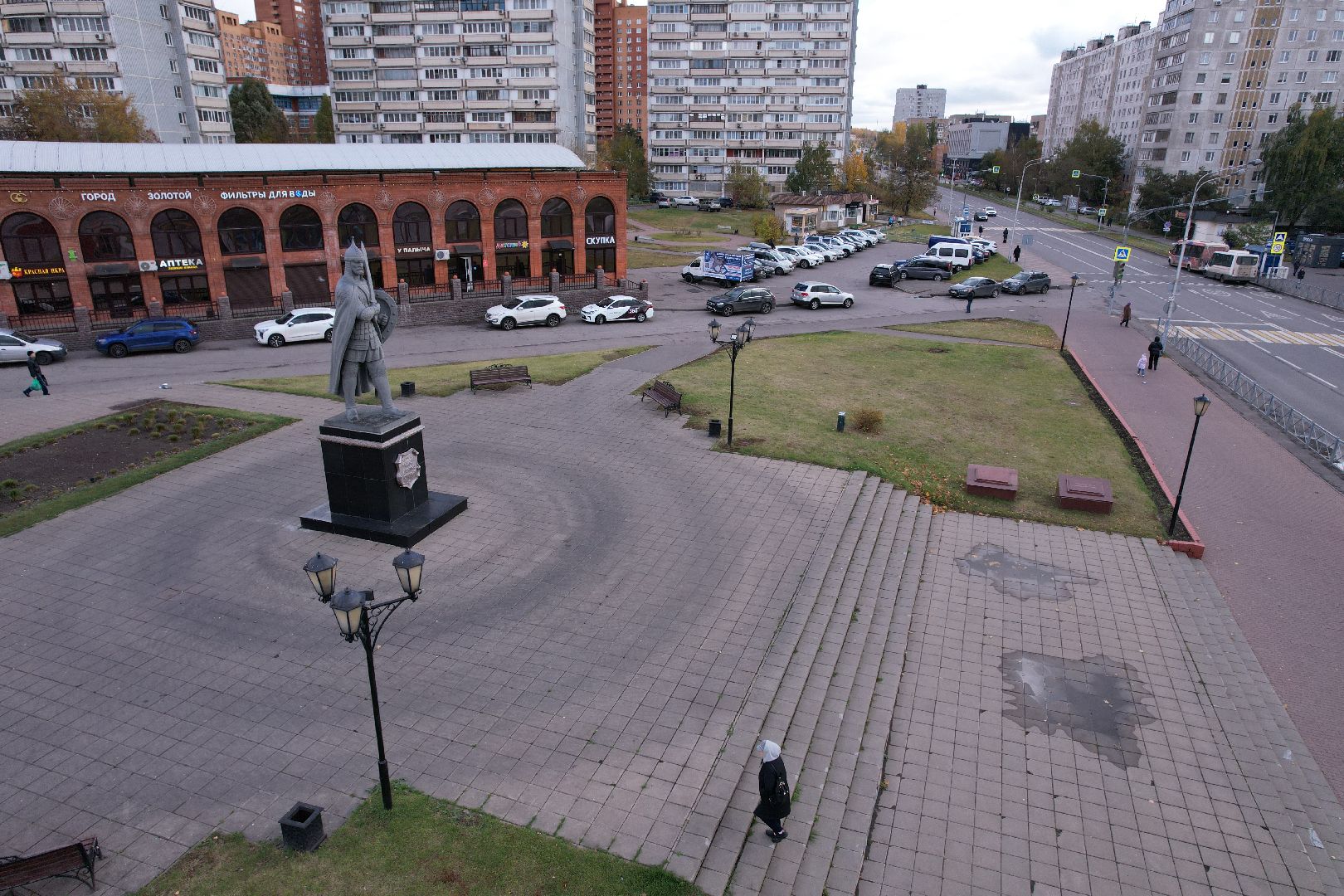 видео с коптера, площадь, джержинский, донской,