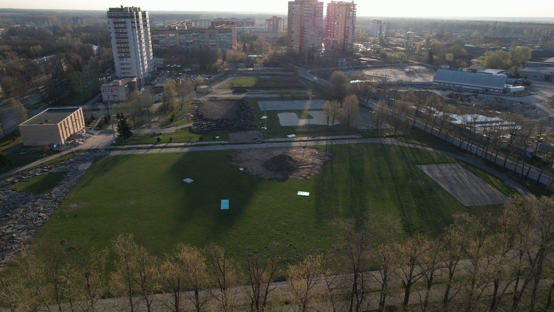 видео с коптера, чехов, гидросталь,