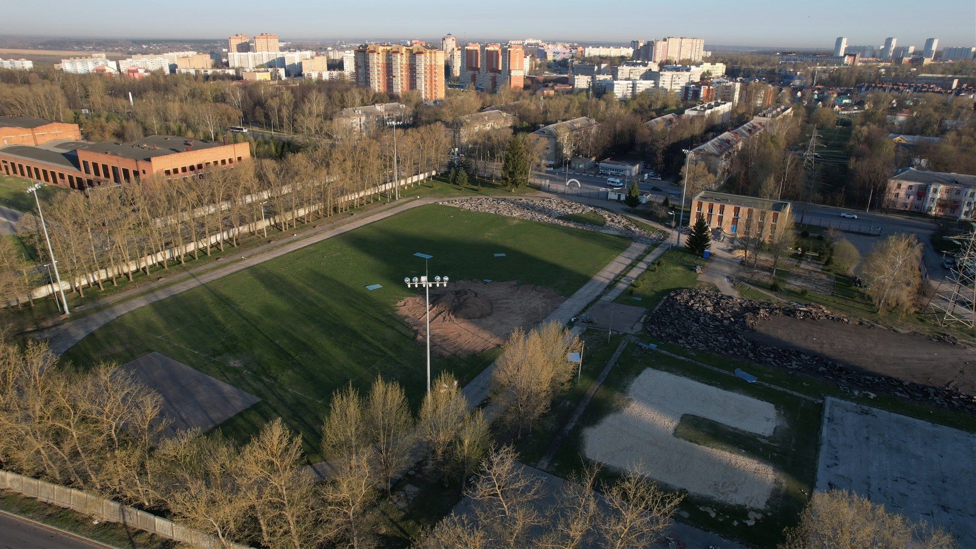видео с коптера, чехов, гидросталь,