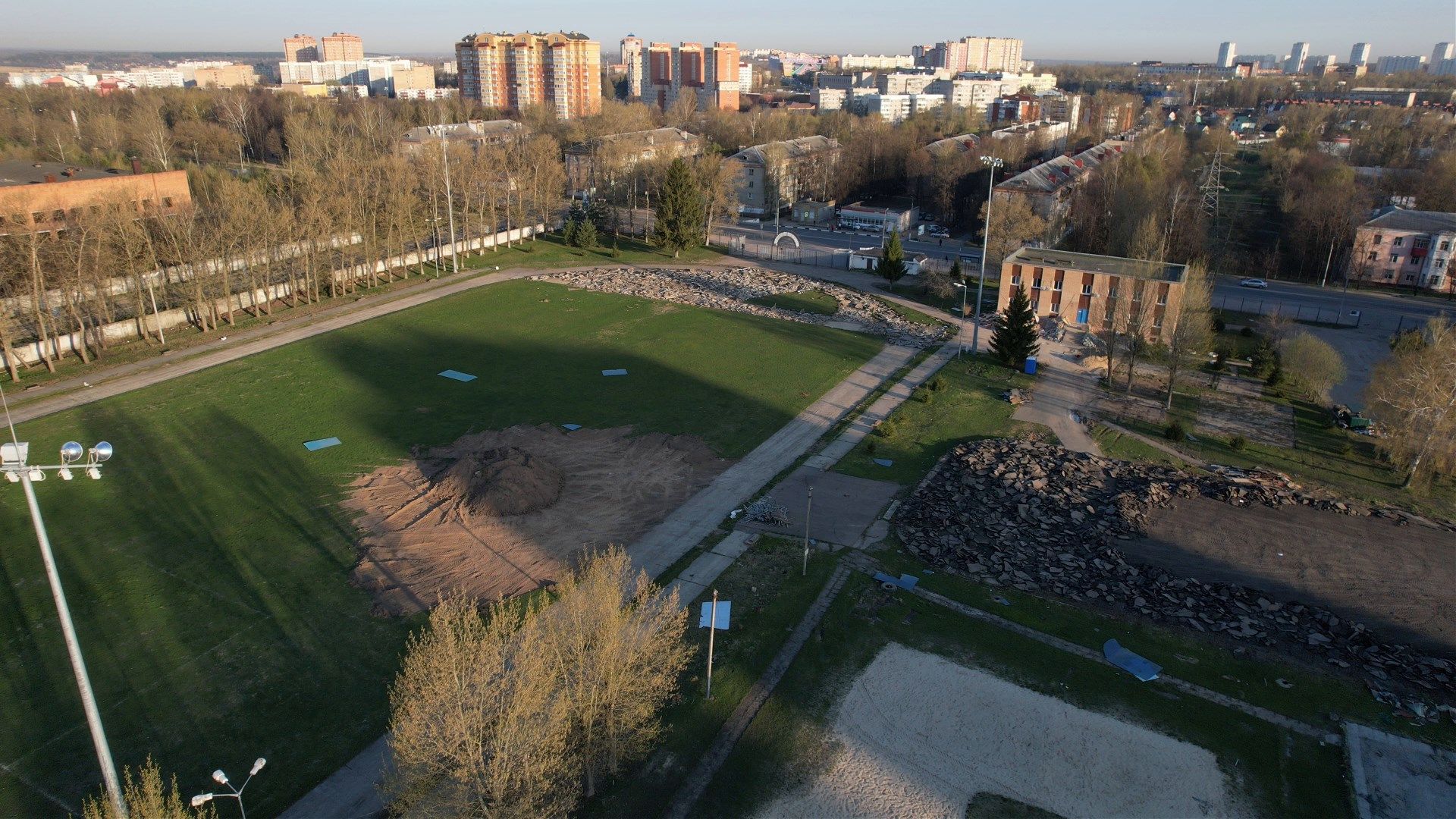 видео с коптера, чехов, гидросталь,
