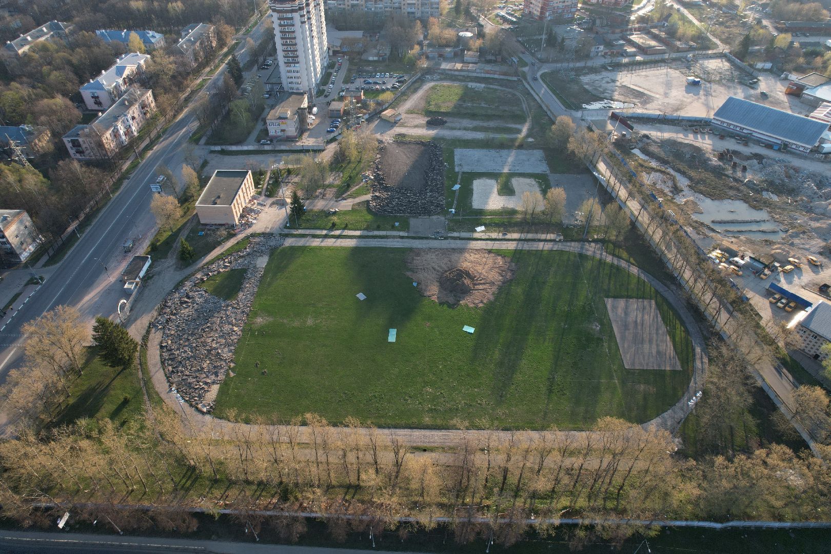 видео с коптера, чехов, гидросталь,