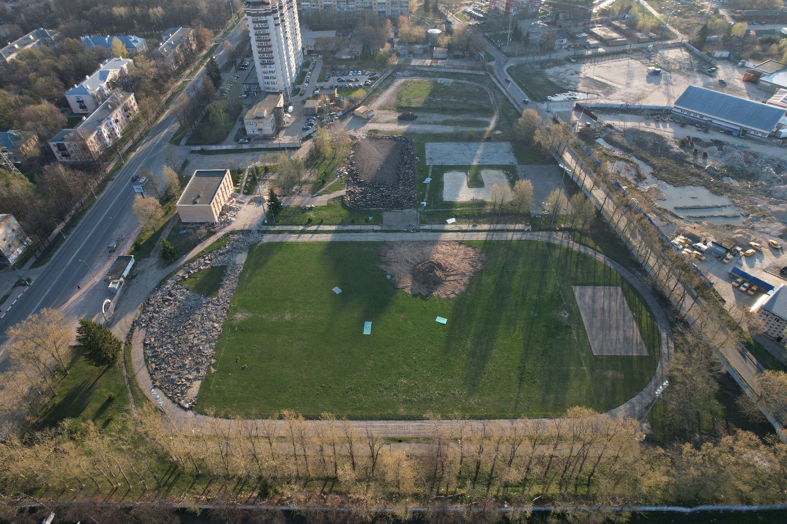 видео с коптера, чехов, гидросталь,