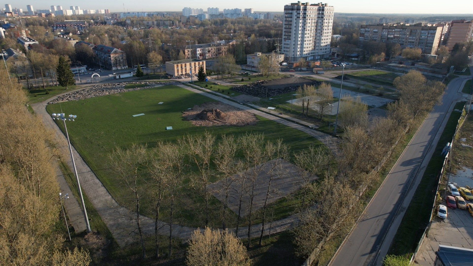 видео с коптера, чехов, гидросталь,