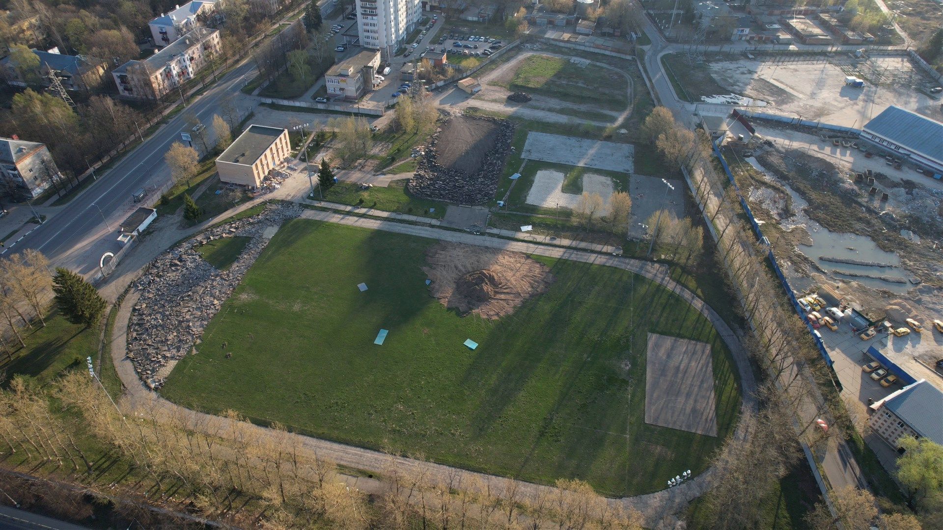 видео с коптера, чехов, гидросталь,