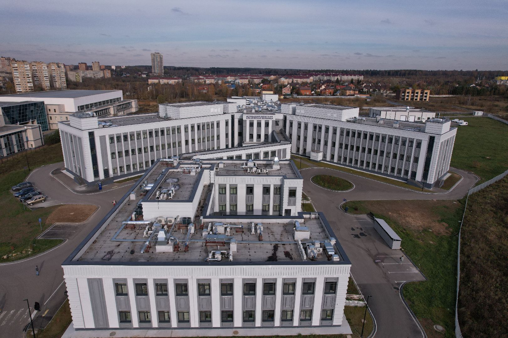 видео с коптера, истра, больница,