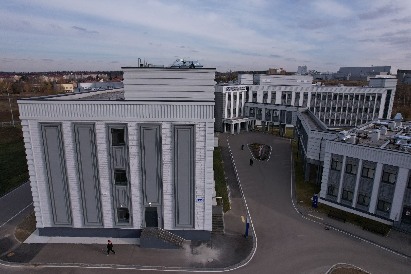 видео с коптера, истра, больница,