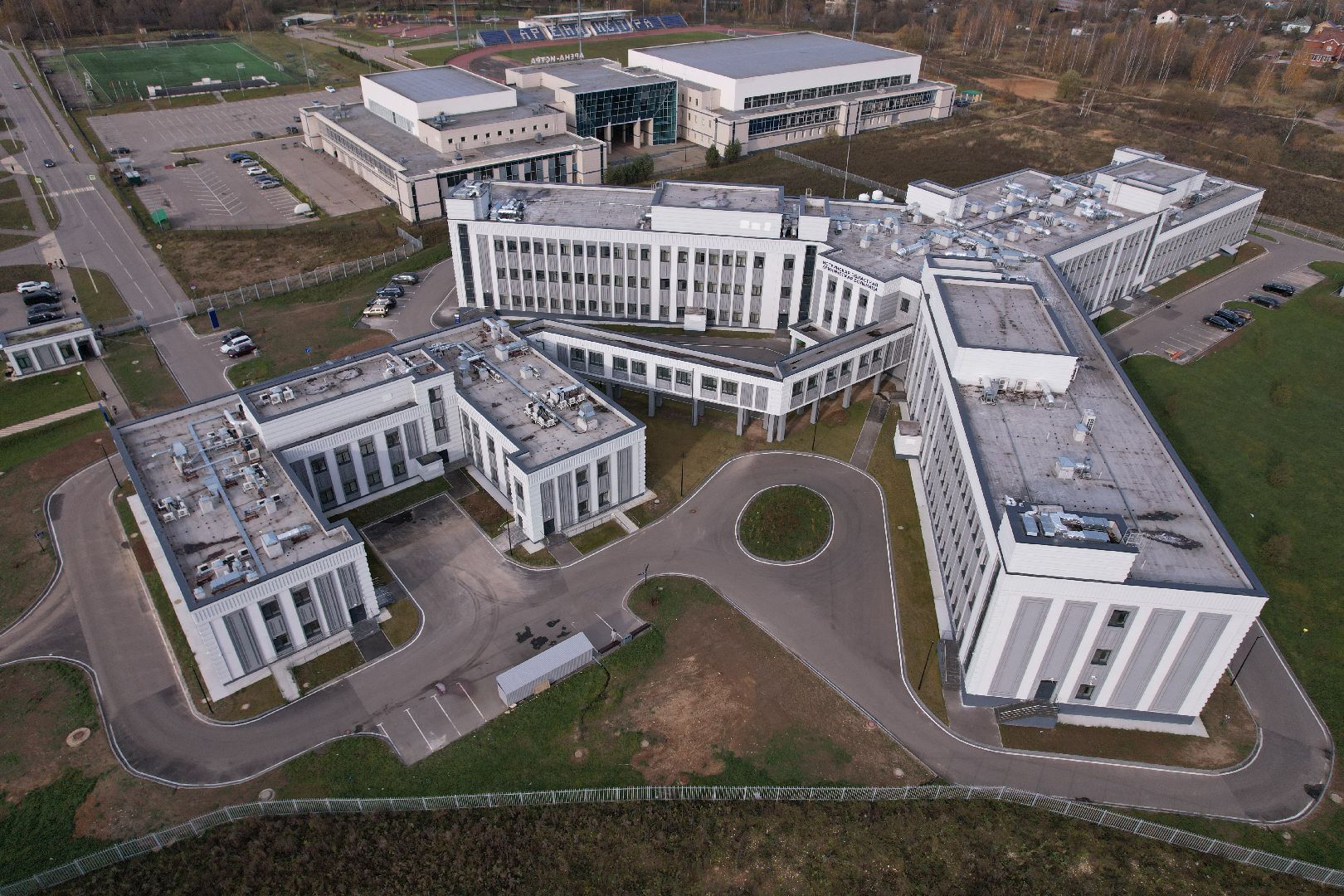 видео с коптера, истра, больница,