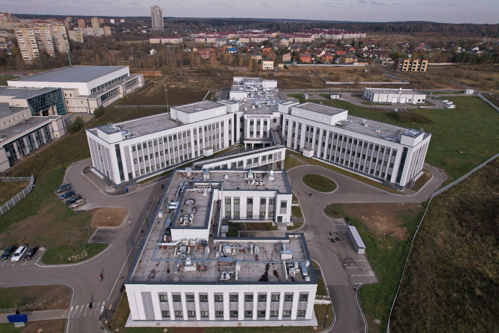 видео с коптера, истра, больница,