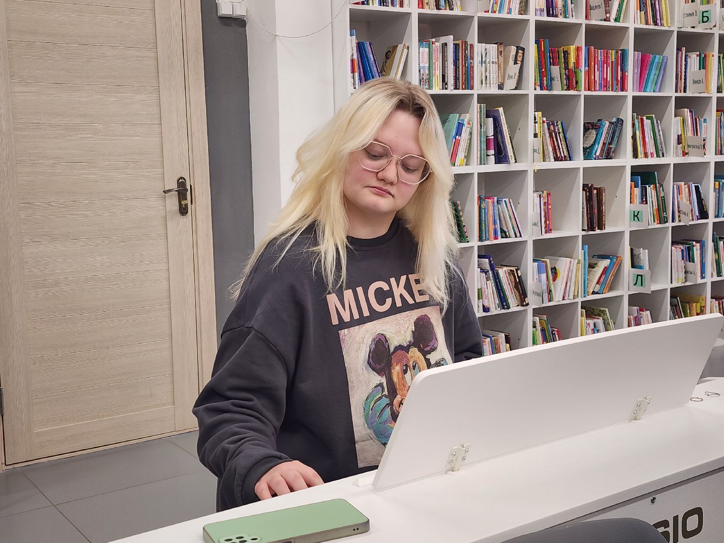 шатура, библиотека, репетиционный час, фортепьяно, миниконцерт,