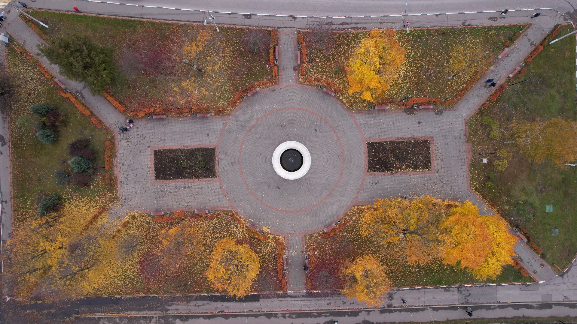 видео с коптера, фонтан, старая купавна,