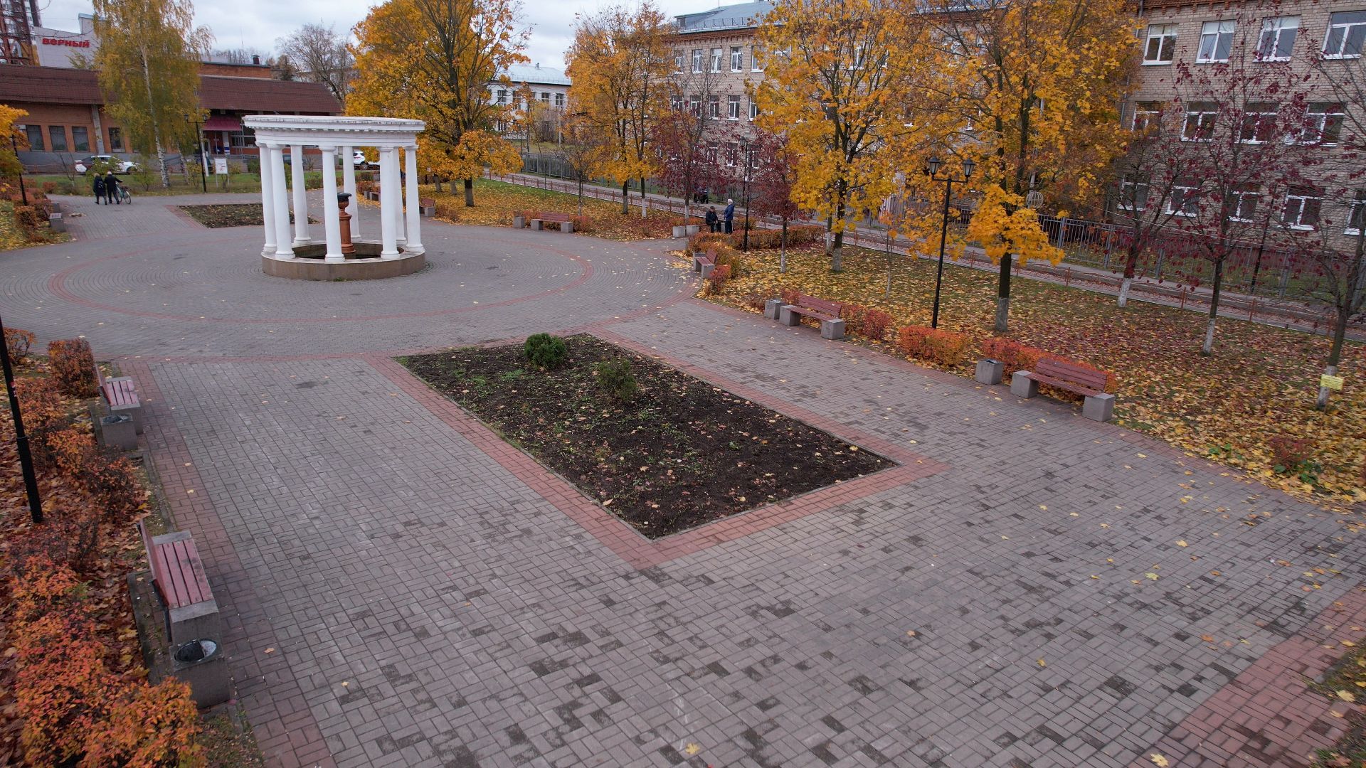 видео с коптера, фонтан, старая купавна,