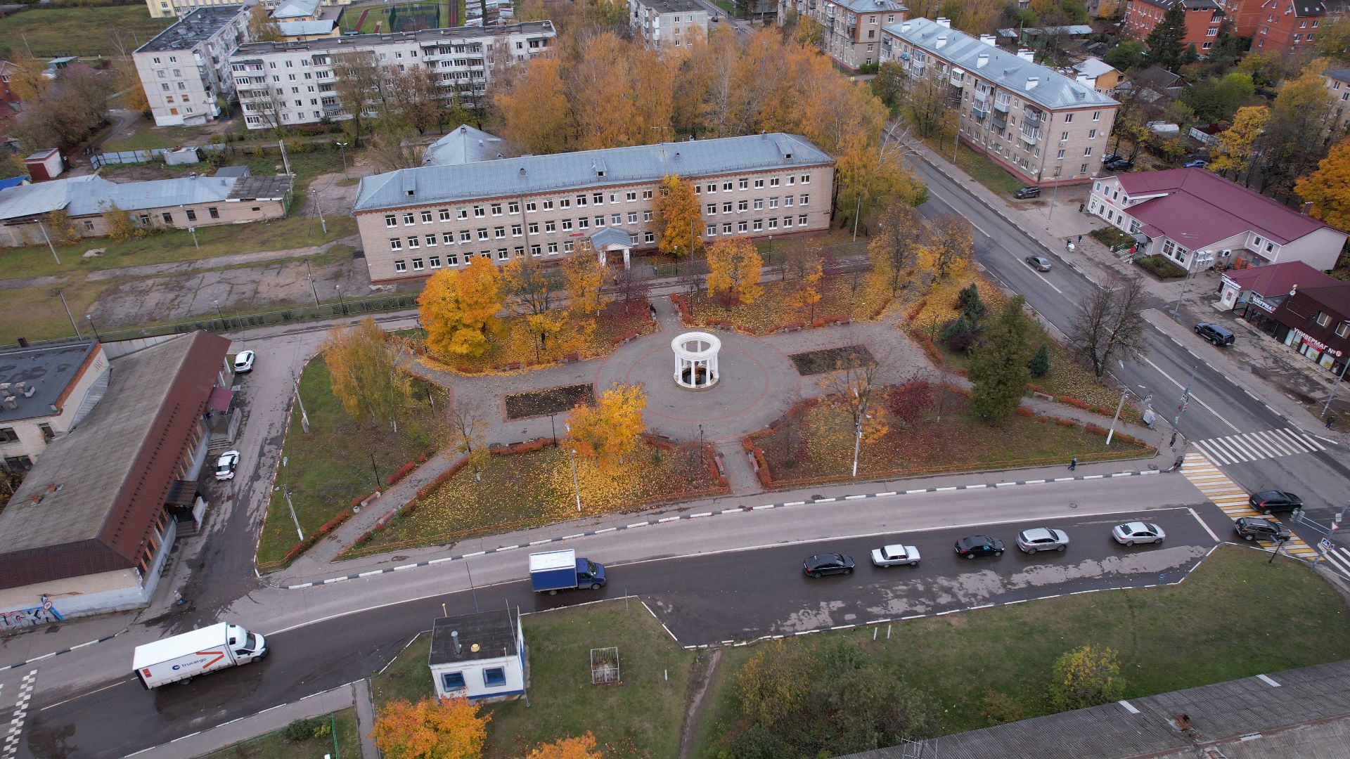 видео с коптера, фонтан, старая купавна,