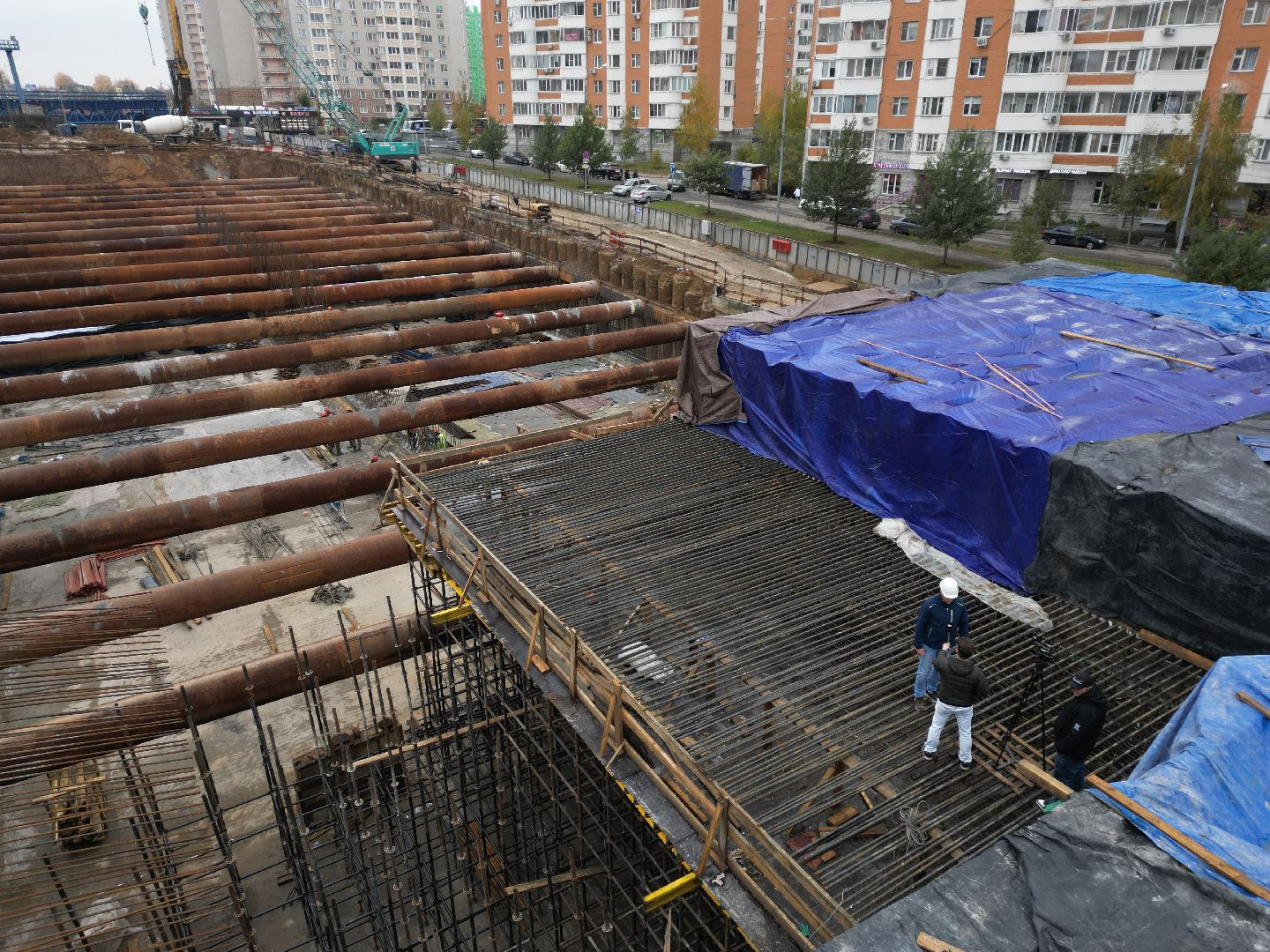 видное, ЮЛА, дороги, строительство, видео с коптера,